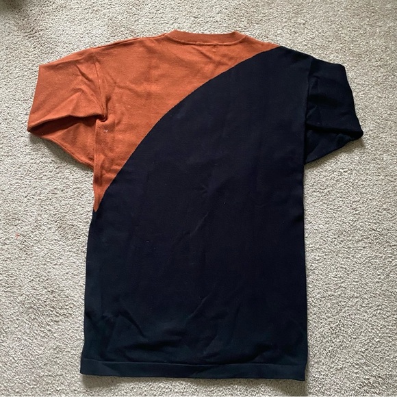 Sugarhill Brighton ~ Black and Brown Color block Sweaterdress ~ Warm ~ Size 14 - Picture 2 of 5